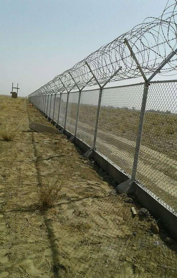 Commercial gate and perimeter security fencing supporting photo